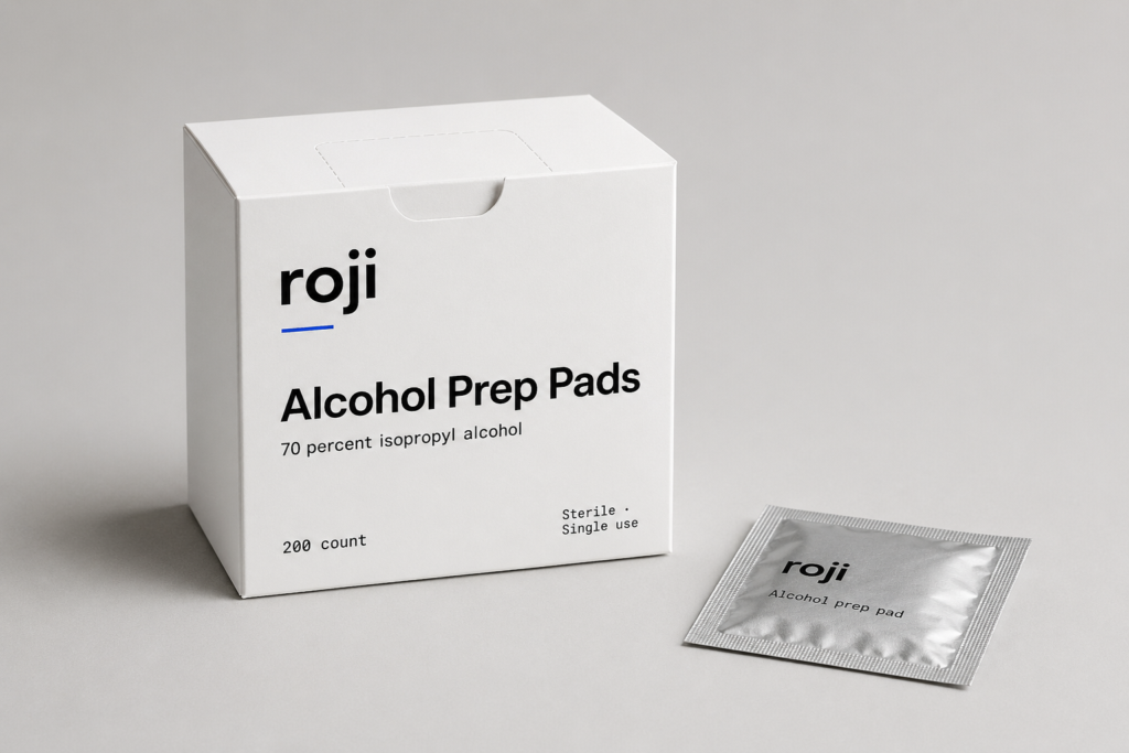 Roji Peptides ROJI-SWAB-200 vial and box