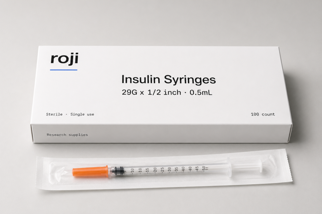 Roji Peptides ROJI-SYR-100 vial and box