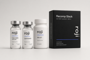 Roji Peptides ROJI-RECOMP-001 vial and box